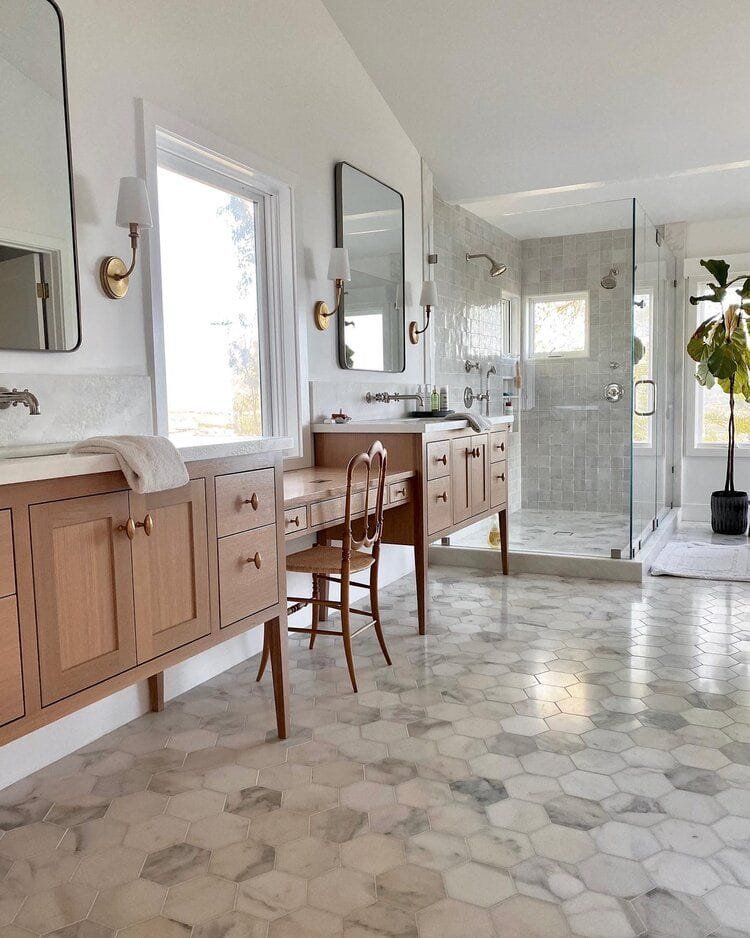 Bathroom floor tile options